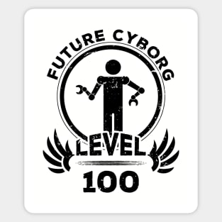 Level 100 Future Cyborg Robot Fan Gift Sticker